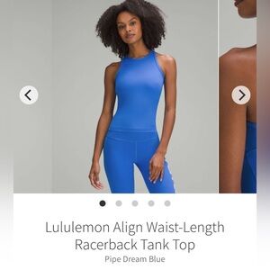 Lululemon Athletica Blue Racerback Tank Top